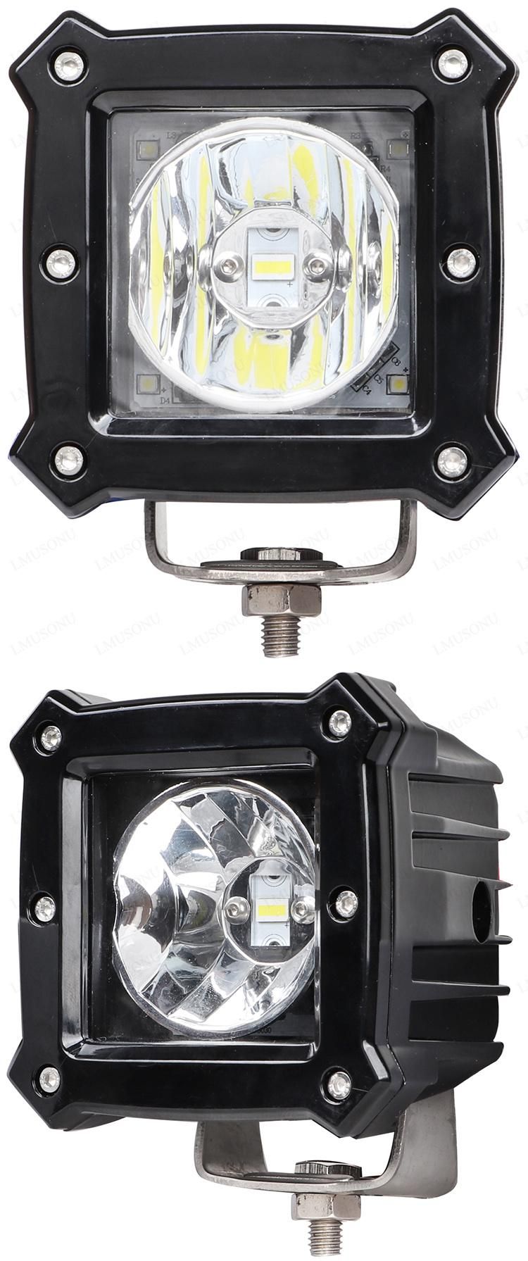 3.9 Inch 30W Square 12V Offroad Auto LED Work Light Lattice Power Spot Flood Waterproof with Backlight