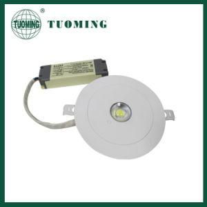 3W Recessed LED Emergency Ceiling Light with Auto Test