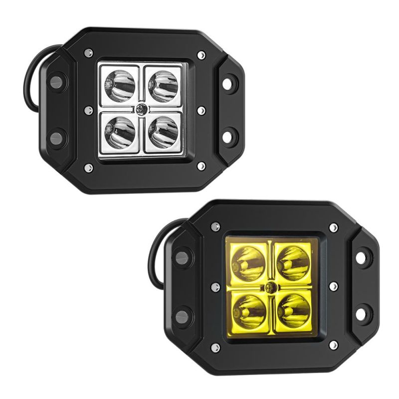 Dxz Offroad Vehicle 4 LED 9-80V Truck Work Warning Light Fog Light LED Rectangle Square Auto Working Light with Spot Beam for 4X4 SUV Jeep LED Lamp