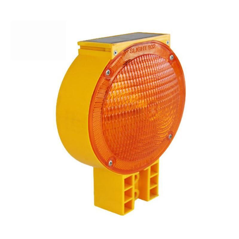 Solar Powered Barricade Flashing LED Traffic Warning Lamp Light