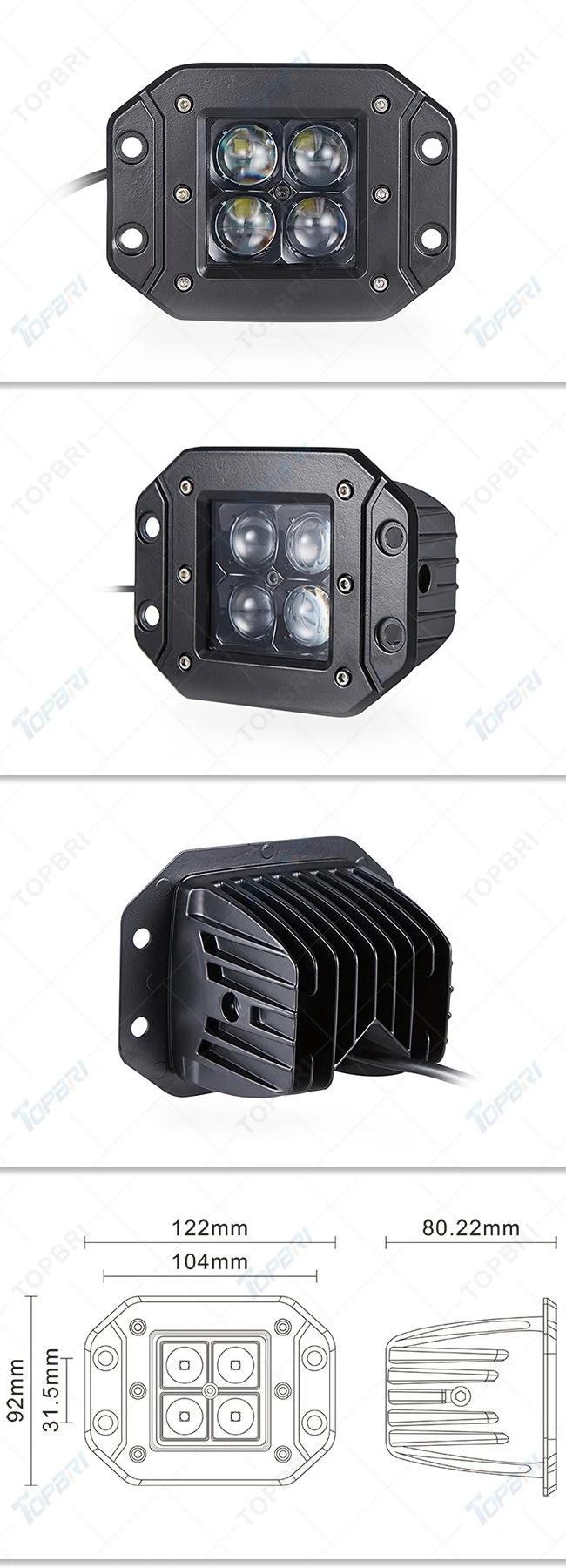 Square CREE 4X4 LED Driving Fog Work Light for Truck Offroad