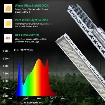 Full Spectrum Grow Light 680W LED Grow Light Bar for Greenhouse