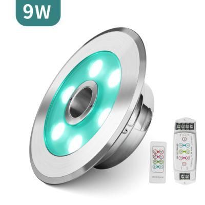 Manufacturers 9W 24V IP68 Waterproof RGB External Control LED Pool Fountain Lights LED Light