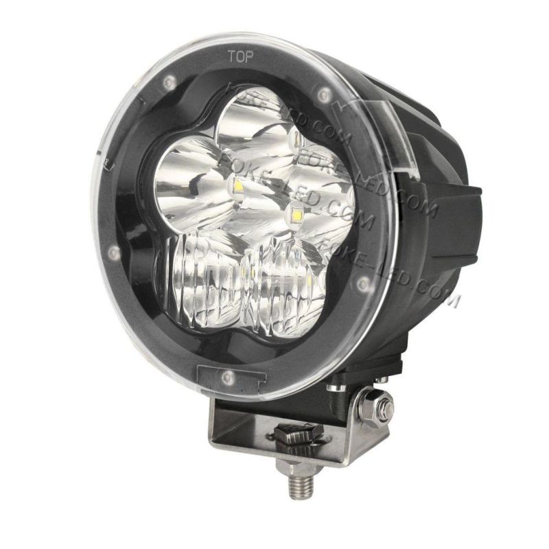 High Power 5 Inch 90W Round Red/Black CREE LED Spot Driving Work Light