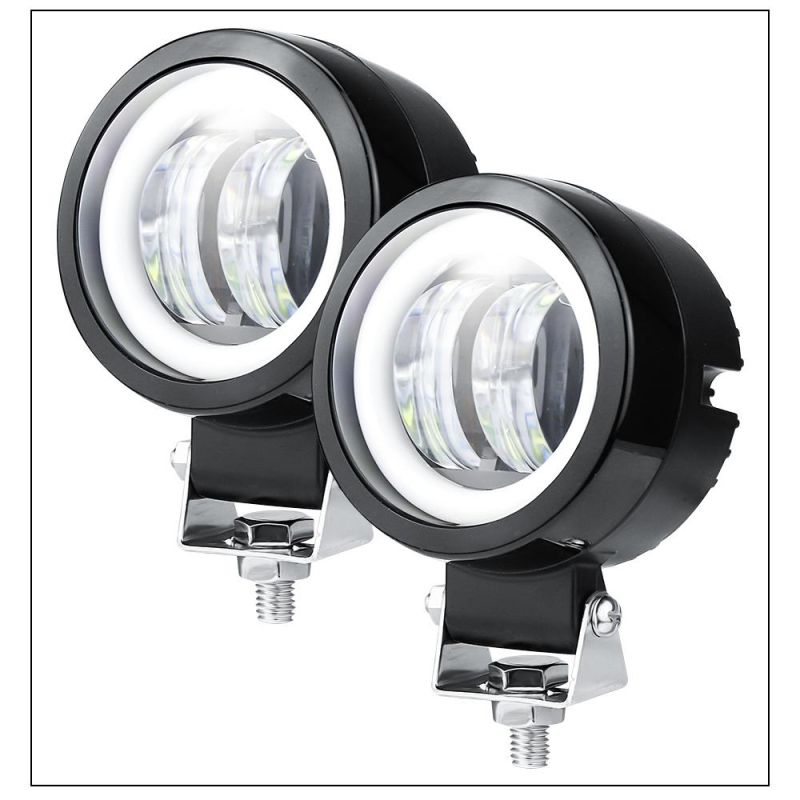 Dxz Angel Eyes 7D 20W Round Spot Light CREE COB Daytime off Road ATV 12-24V Light Bar Work Light Auto Parts