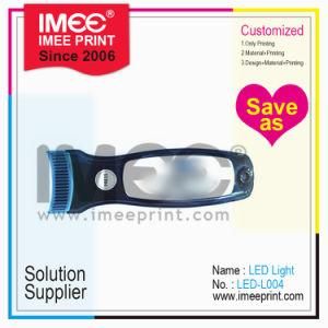 Imee Wholesale Customized Logo Printing String Hole Keyring Key Chain Ring Light Keychain Flashlight