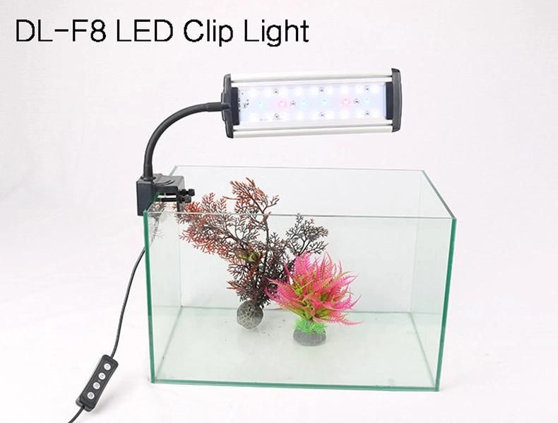 Clip on Light, Clamp Aquarium Light with White+ Blue+Red LEDs