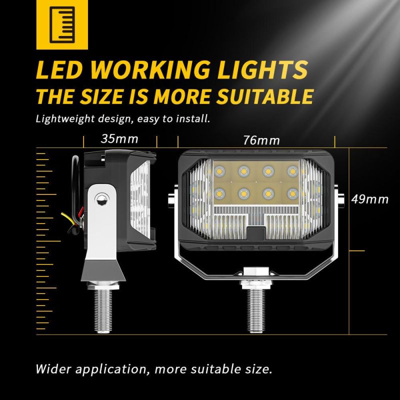 Dxz 3inch 3 Glows High Power Bright LED Driving Light Marine Bumper Truck Offroad Spotlight 4X4 3" 5" 7" Inch Car LED Work Light