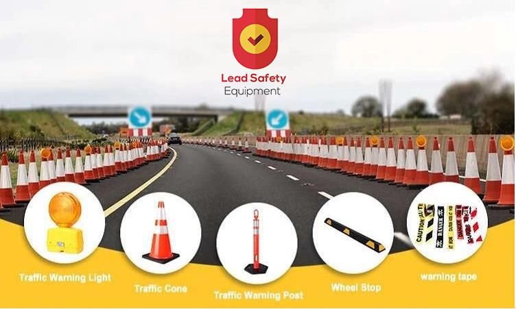 LED Flashing Road Safety Solar Traffic Cone Warning Light