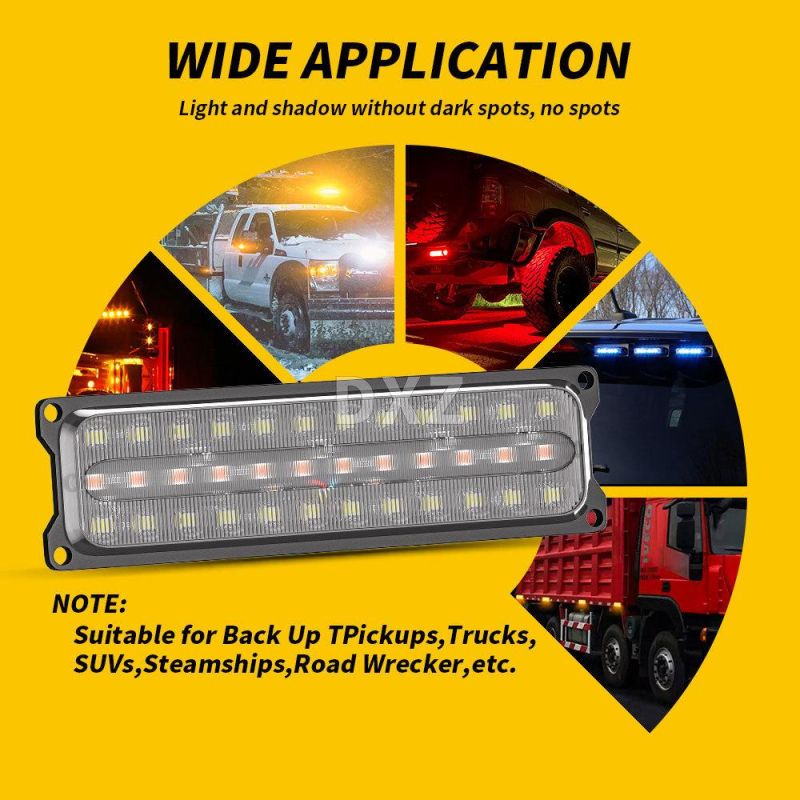 Dxz New Arrival Strobe Signal LED 12V 24V Amber Red 36LED Warning Emergency for Tail Lights Traffic Advisor for Vehicles Truck Car