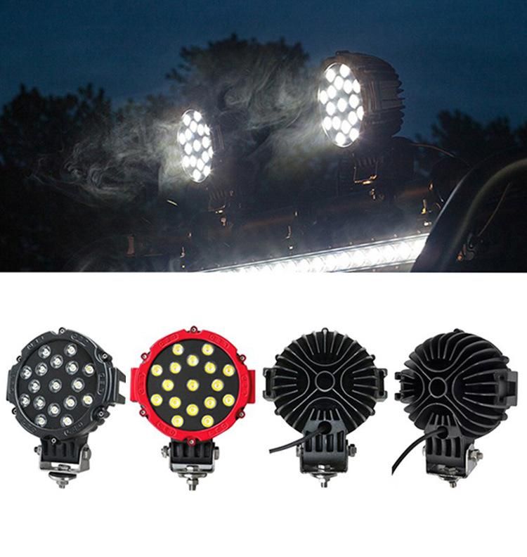 High Power 12V 24V Working Spot/Flood Driving Light for off Road ATV Truck Jeep 7" 51W LED Work Light