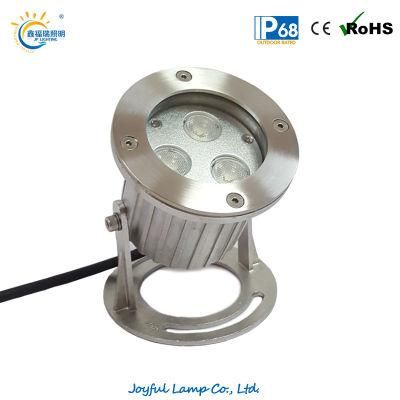 China Hot Sale 316 Stainless Steel 3W 3000K IP68 Recessed LED Underwater Swimming Pool Light