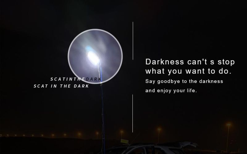 DC 12V Desert Safari Car Travel Light LED COB Lamp Board Telescopic Fishing Rod Camping Light
