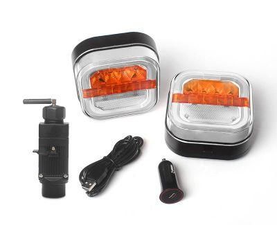 12-24V Magnetic Wireless LED Trailer Tail Lights Kit with 7 Pin Plug Waterproof Magnetic Track Light for Truck Light