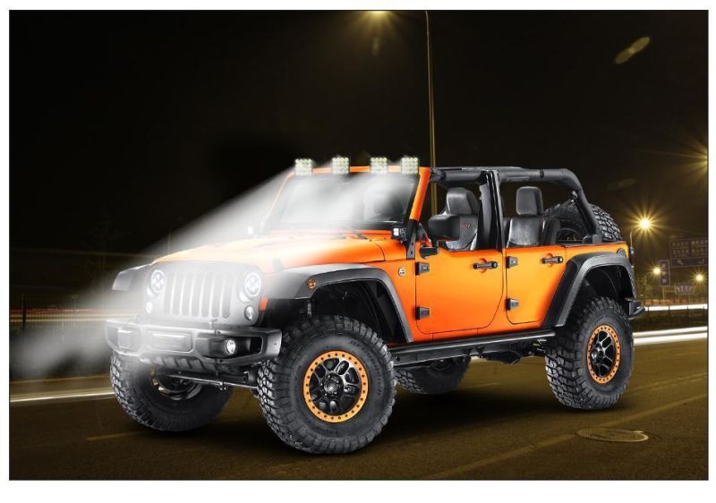Dxz Hot Sale Square 48W 16LED 6000K 4800lm Square Waterproof LED Work Light for off-Road SUV Boat 4X4 Jeep Jk 4WD Truck