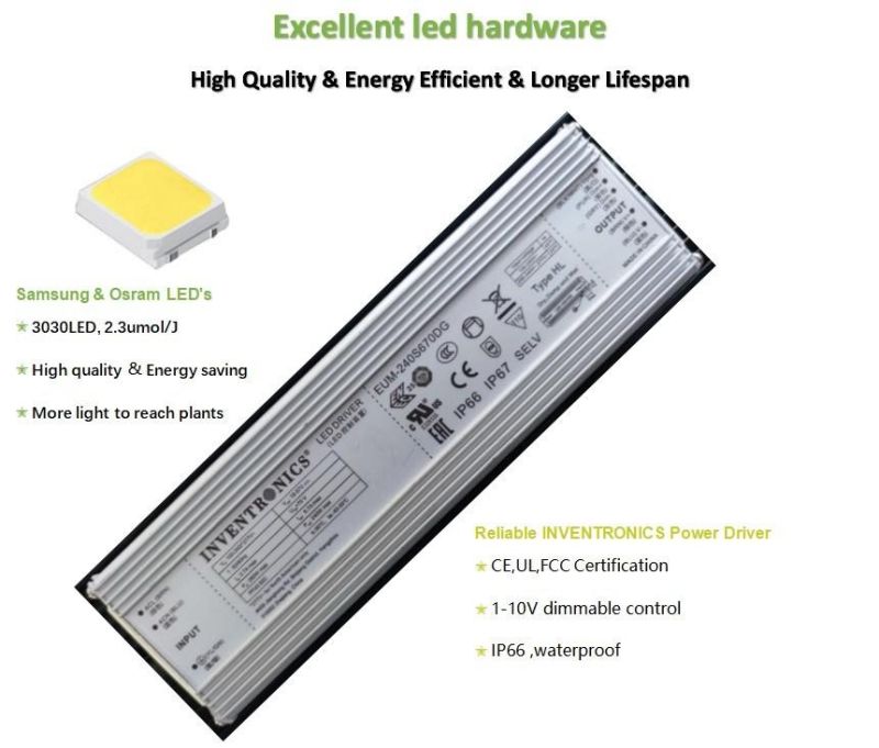 Hydroponic Vertical Farming Samsung Lm301h Lm301b 400W 600W 800W LED Grow Light Full Spectrum for Indoor Plant