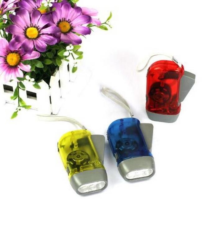 Mini Environmental Protection 3 LED Hand Press Power Generation Flashlight