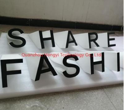 Oblique LED 3D Letter Sign Engraved Backlit Channel Letters Sign LED Channel Frontlit Letter Sign