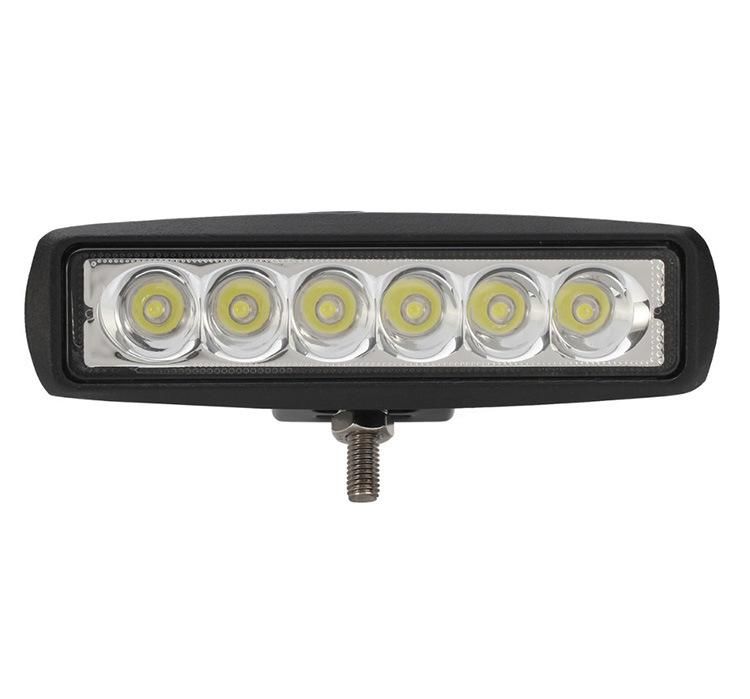 18W LED Spot Flood Work Light for off Road Vehicle SUV Truck 12V 6" 18W LED Work Light Bar