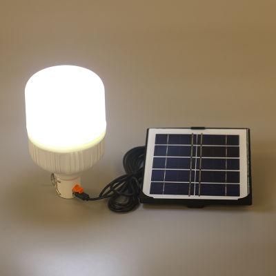 30W 60W LED Light Bulb Rechargeable by Solar Panel &amp; USB