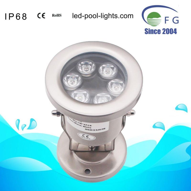 96*135mm IP68 18W Red/Yellow/Blue/Green/Cool White/Warm White 304 Stainless Steel LED Underwater Light