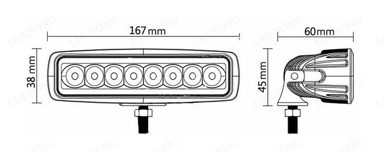 6 Inch 40watt LED Marine Lamp LED Work Light