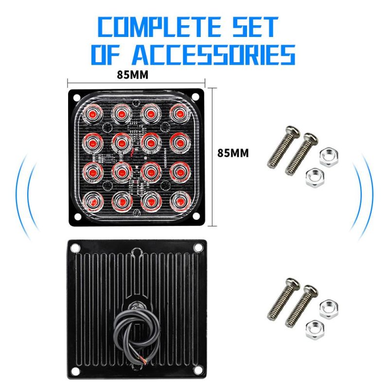 Dxz DC12V-24V New Ultra-Thin Side Strobe Light Guide 16LEDs 48W Flash Strobe LED Driving Warning Light