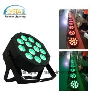 Guangzhou Supplier RGBW 4in1 LED Flat PAR Can Stage Lighting