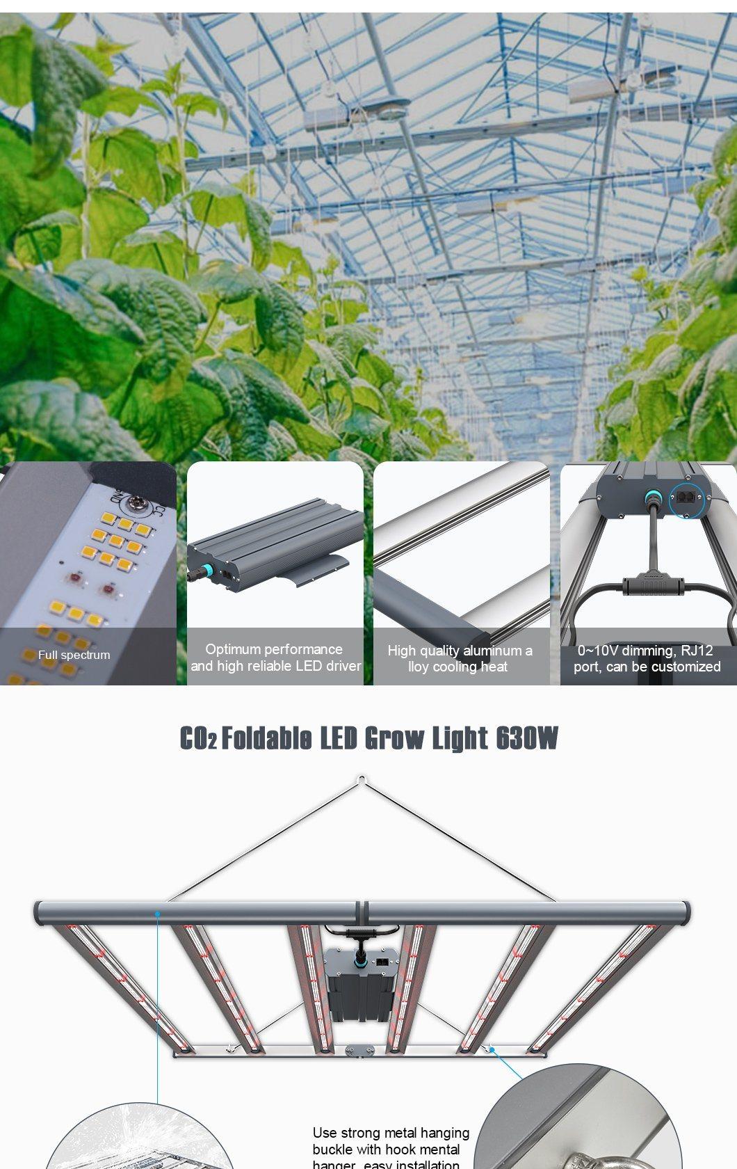 Romanso Stock in USA Dimmable Foldable LED Grow Light Bar 600W 720W 800W Full Spectrum Indoor Plants Grow Light LED 1000W