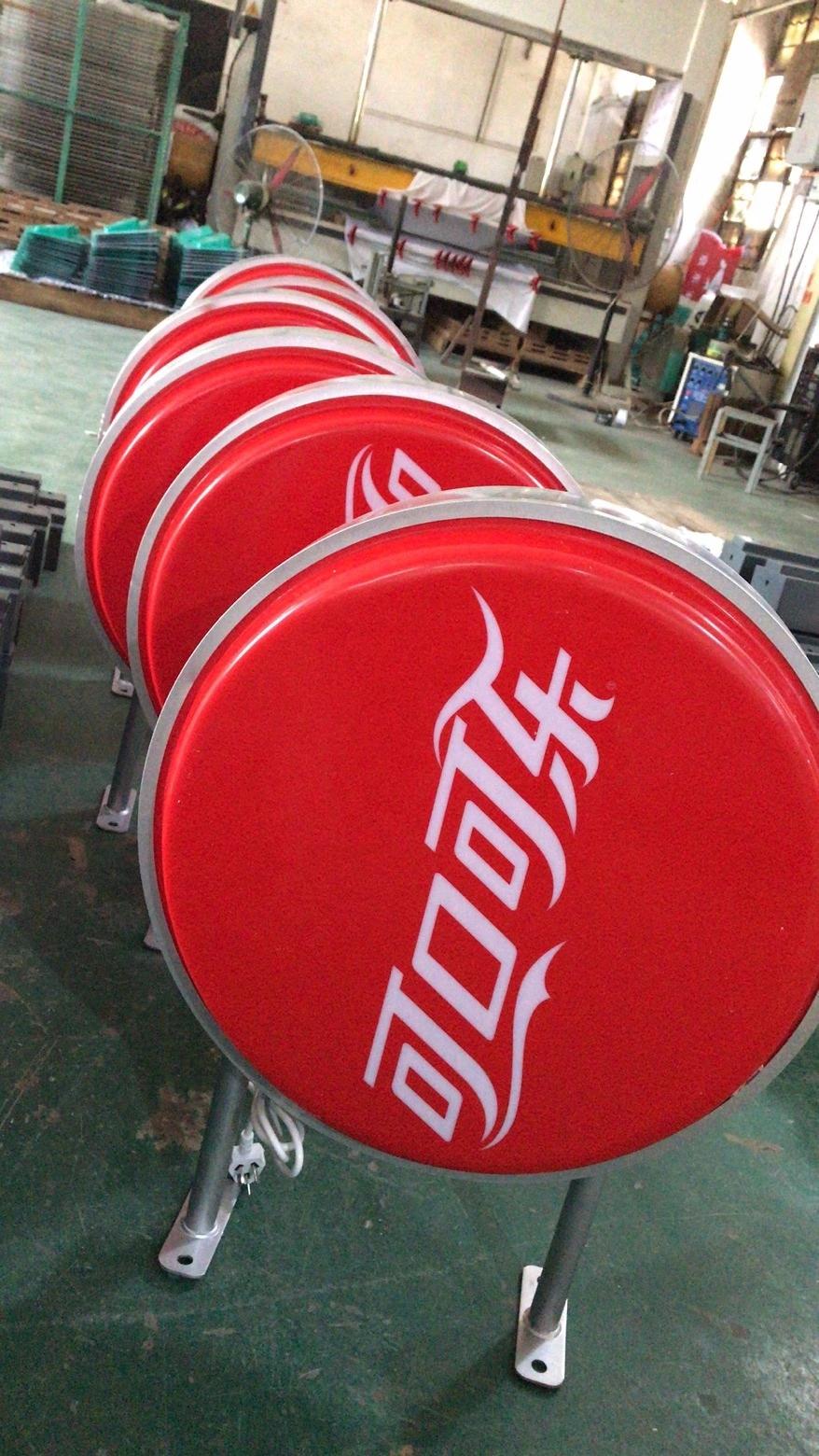 Popular Hanging Double-Sided Advertising Signs LED Luminous Round Light Box