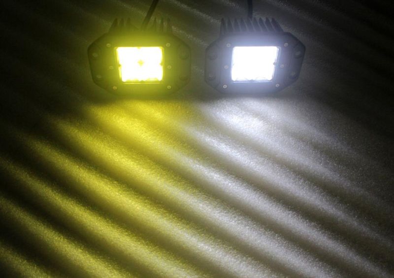 Yellow White 16W LED Work Light 12V Car LED Driving Fog Light for Trucks Autos Tractors