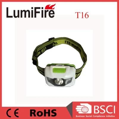 T16 New Promotion with 4 Brightness Level Red LED Headlamp