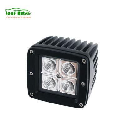 12V 24V 3X3 Inch Epistar 3030 CREE LED Pods Fog Light for Jeep Cherokee Pickup Truck Wholesale 12W LED Work Light Faro LED 4X4