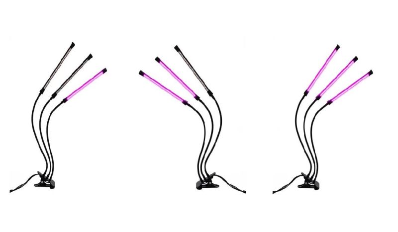 Full Spectrum LED Grow Light 21W for Indoor Plant with 3 Strip Heads