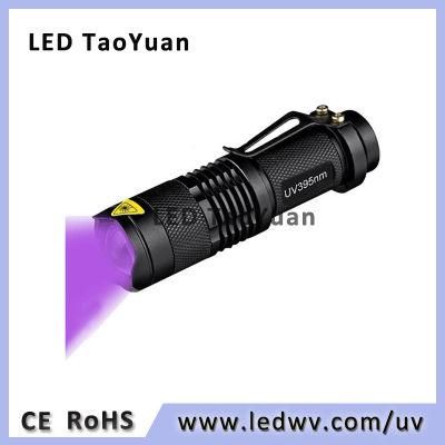 395nm 3W UV LED Blacklight Flashlight Mini Torch