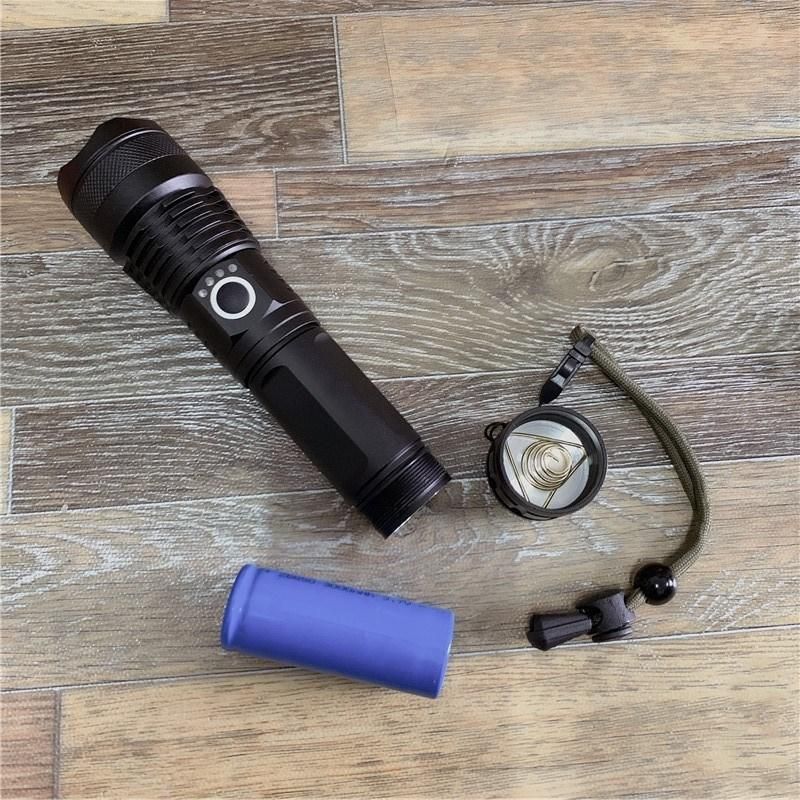 LED P50 Aluminum Alloy Home Camping Hunting Zoom Torch Flashlight