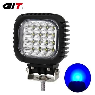 Hot Sale Square 48W 5&quot; Blue CREE 12V/24V LED Spot Work Light for Agriculture Sprayer (GT15105-48W Blue)