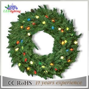 Handmade Holiday Outdoor Christmas Event Wreath Decorations Light