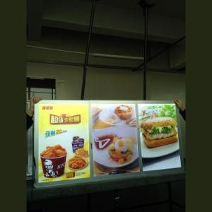 Super Slim Aluminum Frame Magnetic Photo Frame Fast Food Menu Board (Model 1530) !