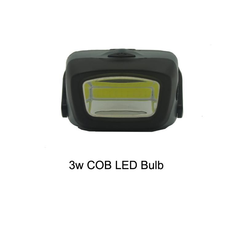 3W COB LED Lamp 3AAA Battery Headlamp