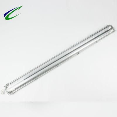 LED Triproof Fixtures with Two LED Tubes Waterproof Light Office Supermarket Storage Corridors Warehouse Car Parks Light