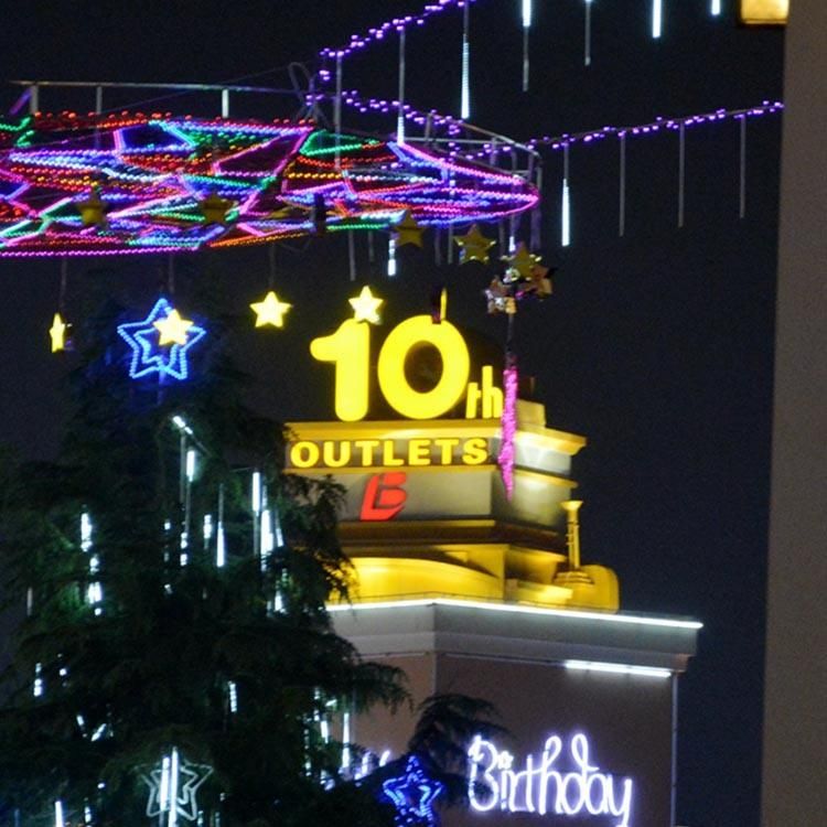 Plaza Advertising Logos Signboard 3D Illuminated Building Roof Big Letter Sign