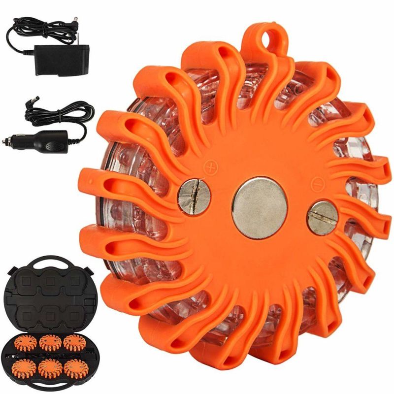 Rechargeable Road Flares Emergency Strobe Warning Light with Magnet