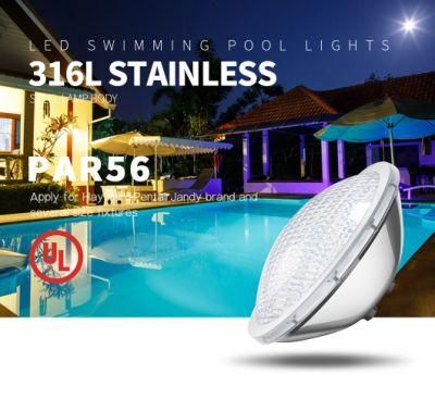 18W PAR56 IP68 100%Synchronous Control Swimming Pool Lights Underwater with UL IP68