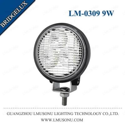 Round Motorcycle LED Work Light 9W 3.2 Inch Bridgelux IP67