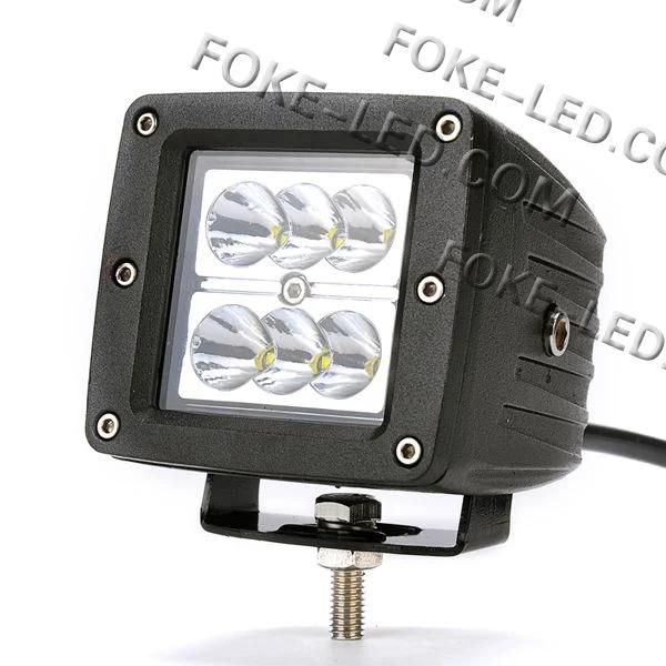 DC 12V 24V 3 Inch 18W Offroad LED Cube Work Light for Jeep Truck Car 4WD