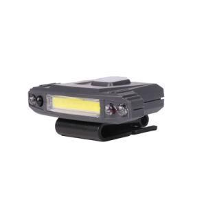Hot Selling USB Charging Induction Mini Clip Light COB LED Strong Light Built-in Battery Plastic Lamp Head Light