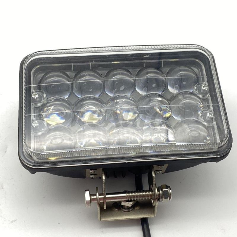 15 LED 45W High Power Multi-Function Square LED Work Lamp Fog Light LED Head Light for Heavy Duty Truck Trailer Spare Parts