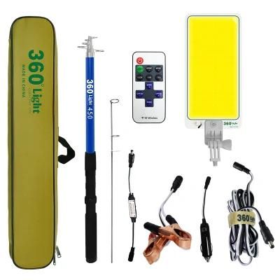 360 Light Portable Waterproof Camp Lamp Telescopic Fishing Rod LED Lights Outdoor Camping Lantern