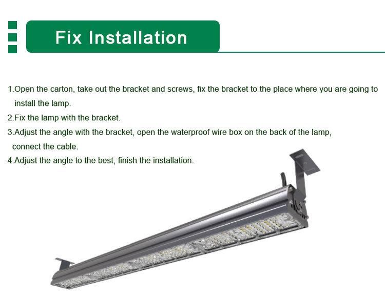 High Lumen 100W 130lm/W IP66 LED Linear High Bay Light